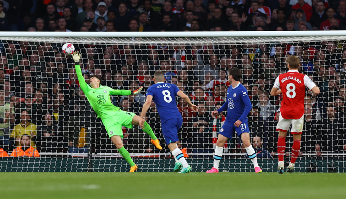 Odegaard lập cú đúp ở trận Arsenal vs Chelsea