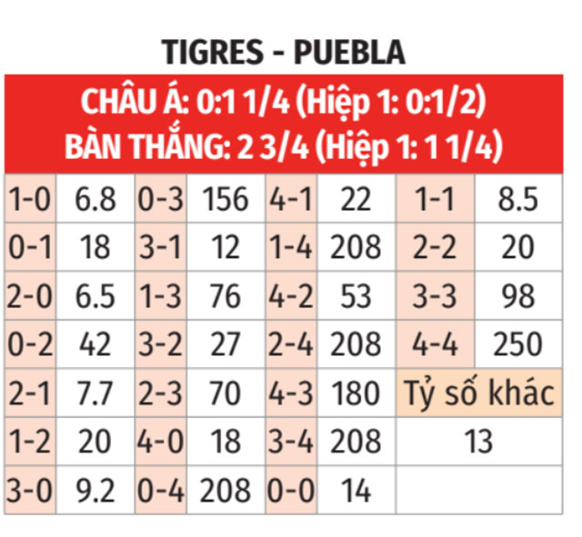 Tigres vs Puebla