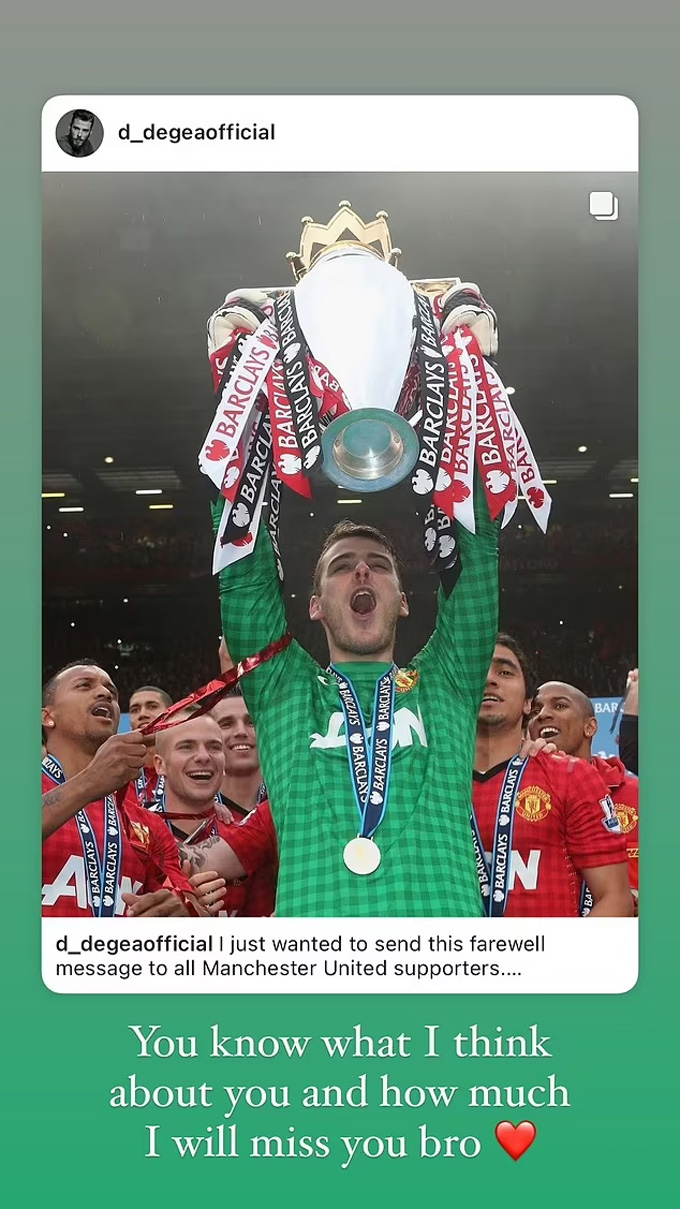 Bruno tri ân De Gea