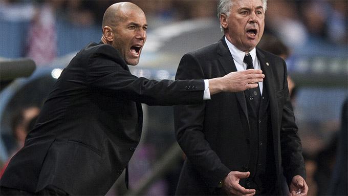 Zizou từng là trợ lý của Ancelotti