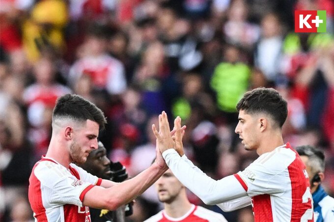 Arsenal ‘nổ’ liên tiếp 2 bom tấn Kai Havertz và Declan Rice.