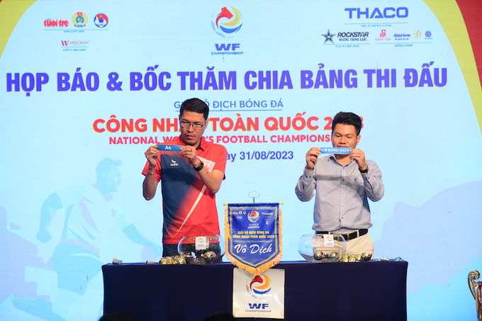 Lễ bốc thăm chia bảng của giải đấu - Ảnh: Hoàng Tùng