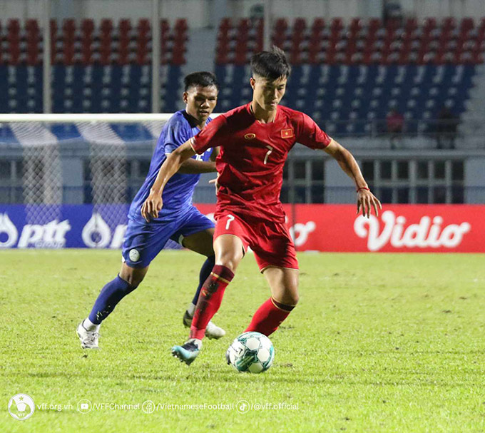 U23 Việt Nam có chiến thắng sát nút 1-0 trước U23 Philippines - Ảnh: VFF