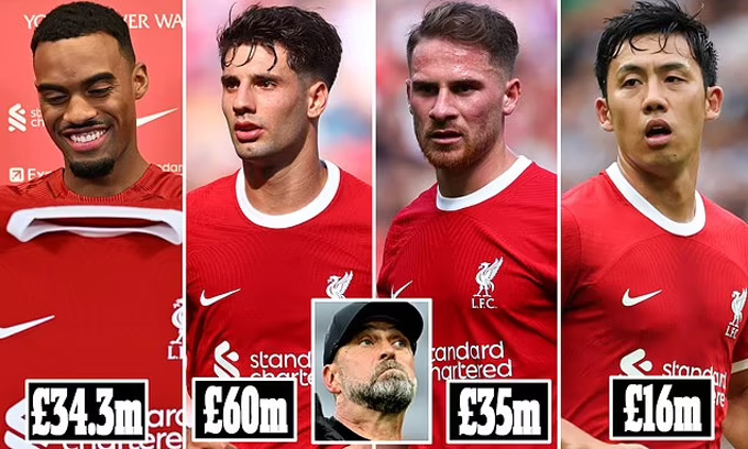 Liverpool chi 145 triệu bảng cho 4 tiền vệ trong Hè 2023