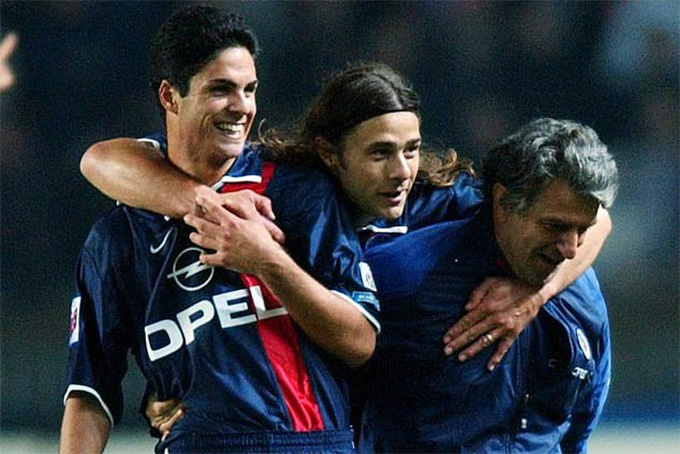 Arteta và Pochettino hồi còn ở PSG