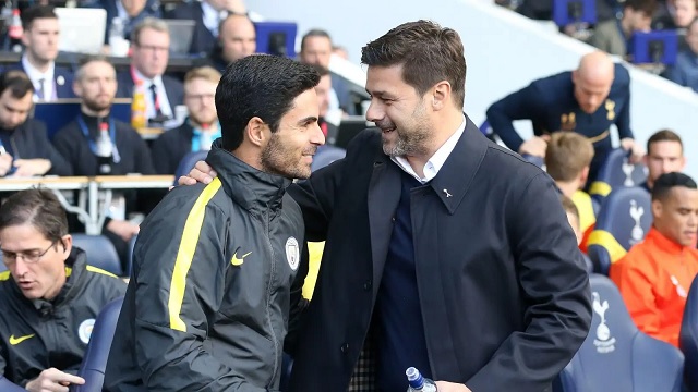 Pochettino gặp Arteta lúc còn làm trợ lý ở Man City