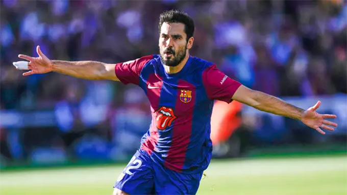 Barca khởi đầu như mơ với bàn thắng sớm của tân binh Gundogan ngay phút thứ 6