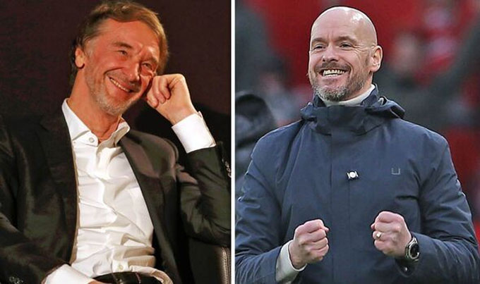 Erik ten Hag kỳ vọng Sir Jim Ratcliffe đến sẽ thay đổi chính sách chuyển nhượng MU, mua sắm khôn ngoan hơn