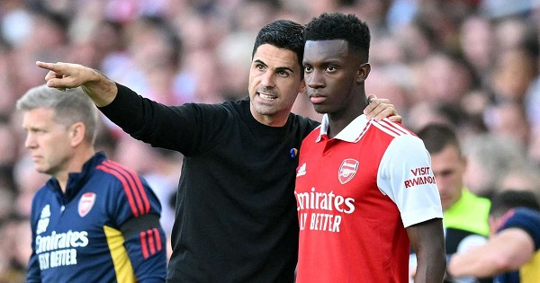 HLV Mikel Arteta luôn cảm thấy có lỗi với Eddie Nketiah vì ít sử dụng