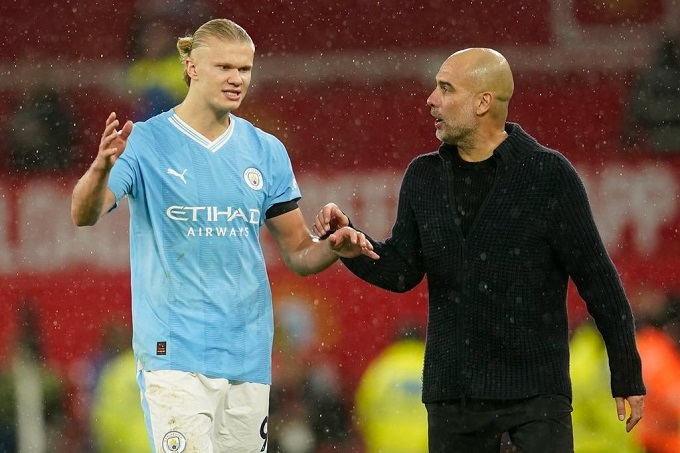 Guardiola không hài lòng với Haaland bất luận tiền đạo này lập cú đúp vào lưới MU