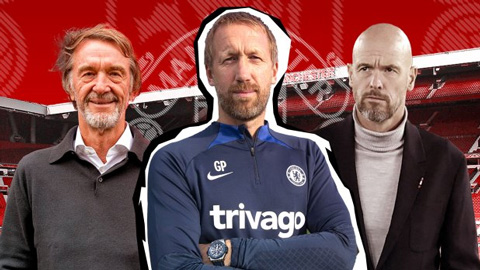 Graham Potter muốn thay thế Ten Hag làm HLV MU