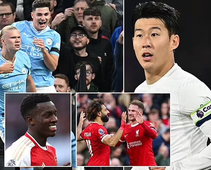 Man City, Liverpool, Arsenal và Tottenham đang bám sát nhau trên BXH.