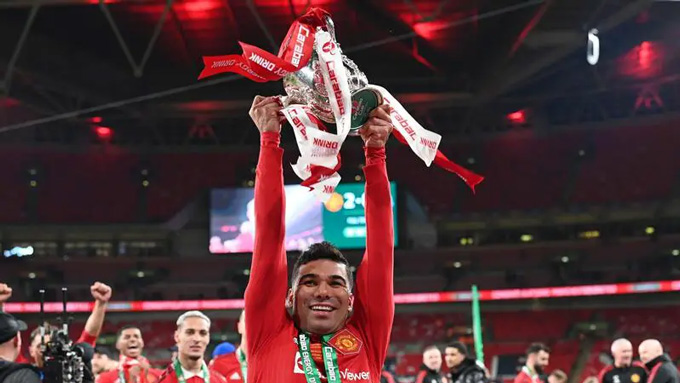 Casemiro thi đấu rất hay ở mùa đầu và giúp MU giành League Cup