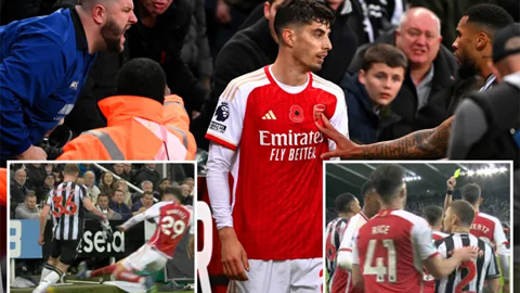 Havertz gây ra vụ ẩu đả lớn ở đại chiến Newcastel vs Arsenal