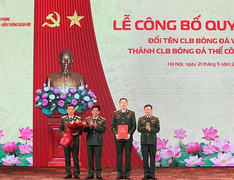 Nhà vô địch V.League 2020 được đổi tên thành Thể Công - Viettel