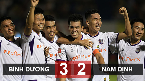 Kết quả Bình Dương 3-2 Nam Định: Lật đổ ngôi đầu 