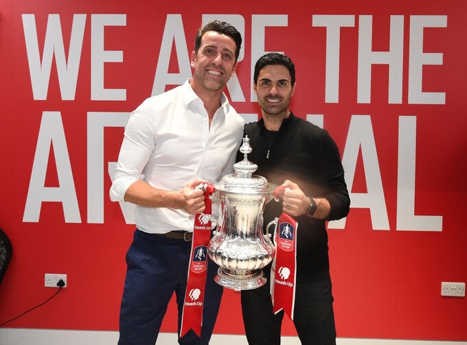 HLV Arteta và GĐTT Edu có vai trò then chốt trong việc hồi sinh Arsenal.