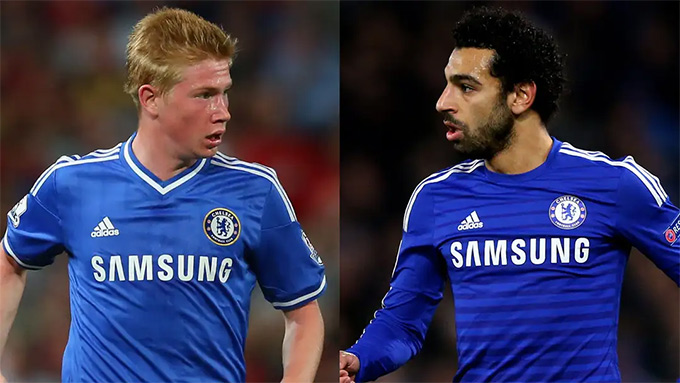 De Bruyne và Salah khi còn khoác áo Chelsea