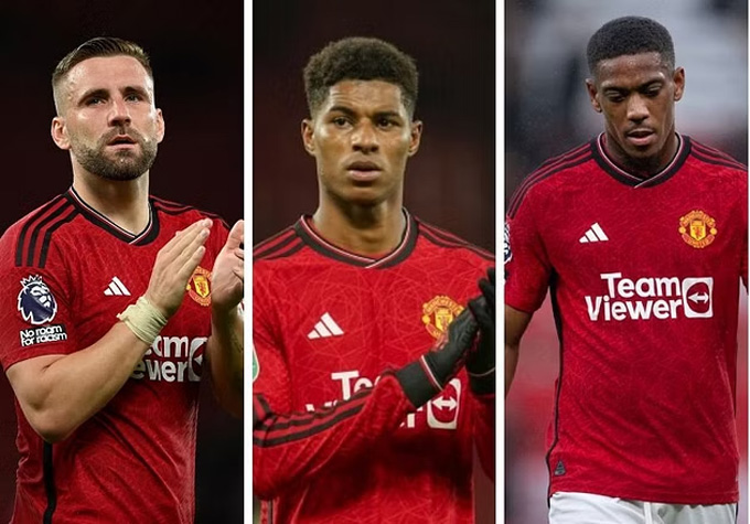 Shaw, Rashford và Martial vẫn đang được tin tưởng khoác áo MU