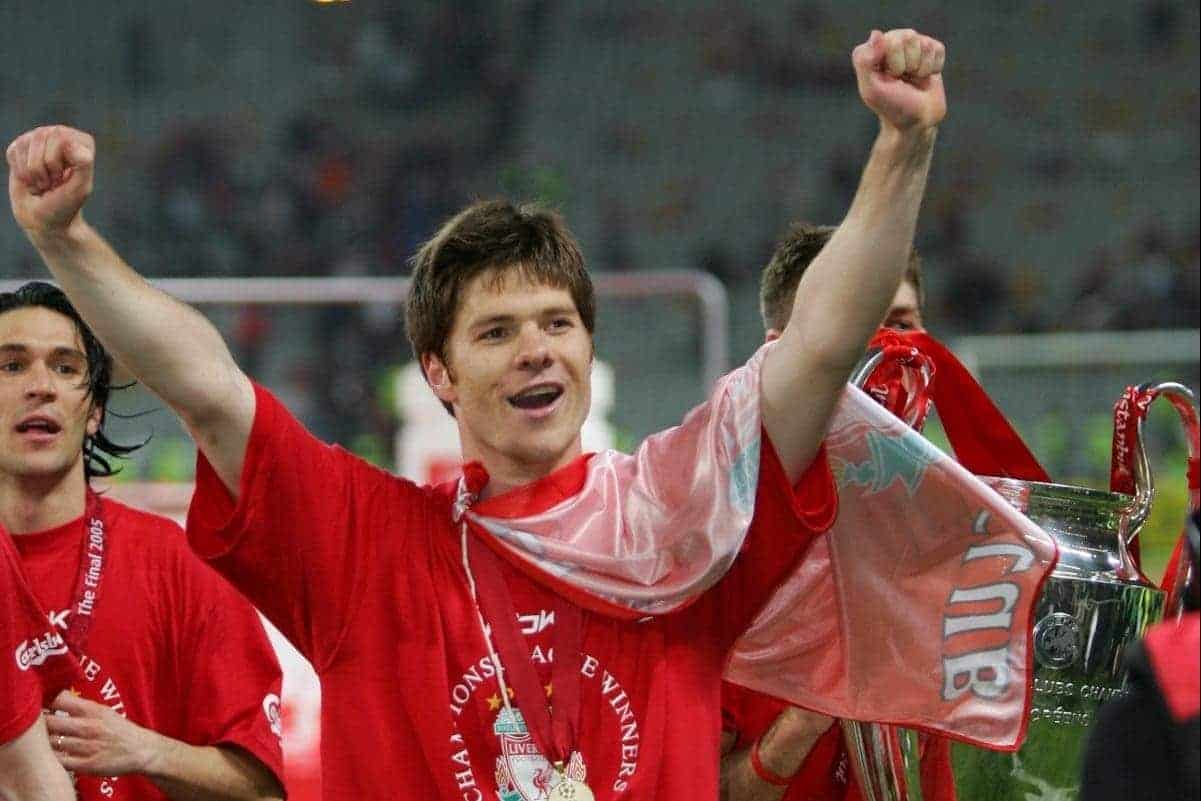 Xabi Alonso đã từng có 5 năm khoác áo Liverpool và đem về danh hiệu Champions League 2005