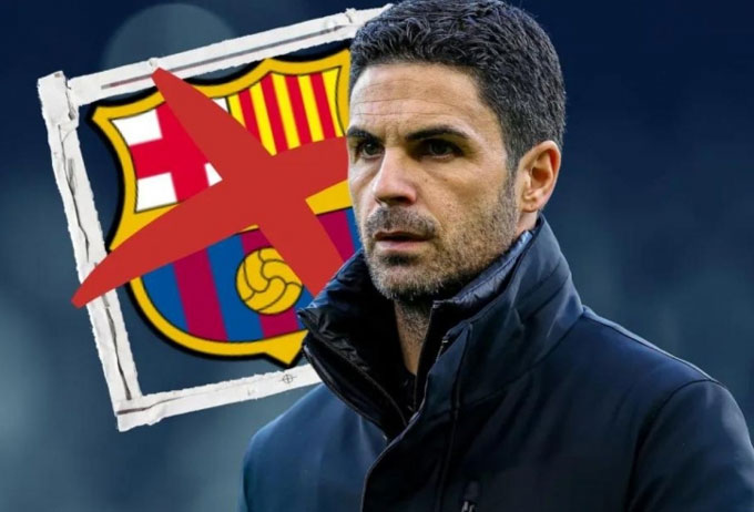 Arteta nhanh chóng phủ nhận thông tin tới Barca