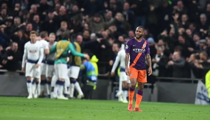 Raheem Sterling chán nản sau thất bại đầu tiên trên sân mới của Tottenham vào tháng 4/2019